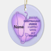 眼科ナースハートカスタムナースオーナメント セラミックオーナメント (左)