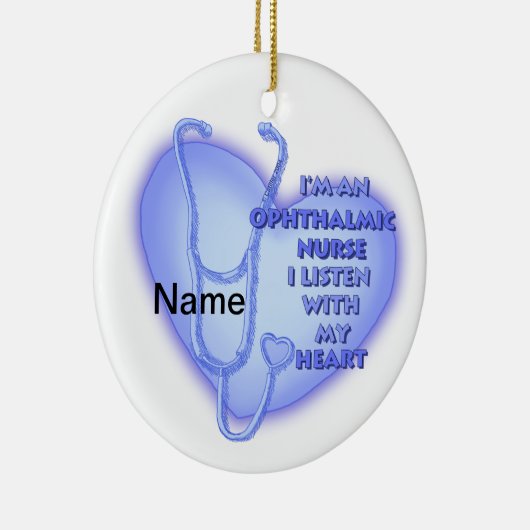 眼科ナースハートカスタムナースオーナメント セラミックオーナメント (右)