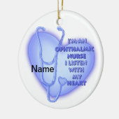 眼科ナースハートカスタムナースオーナメント セラミックオーナメント (左)