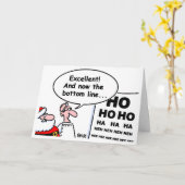 眼科医おもしろいの漫画のクリスマス カード (黄色い花)