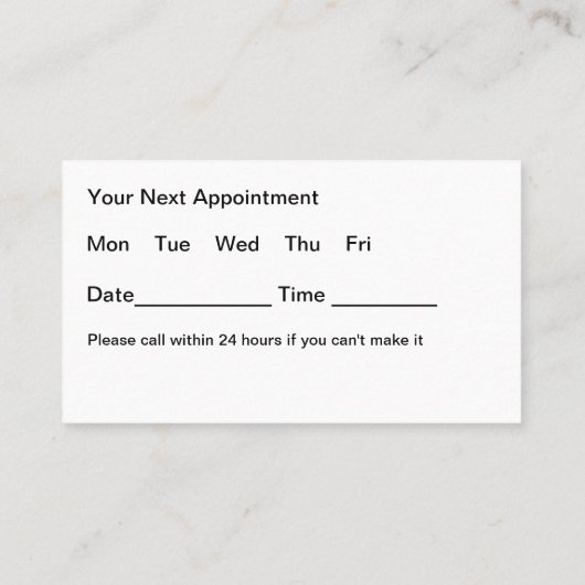 眼科医および光学式店舗用名刺 名刺 (裏面)