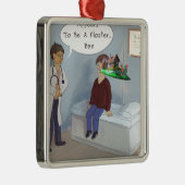 眼科医がパレードアイフローターを見つける メタルオーナメント (右)