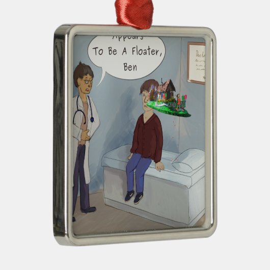 眼科医がパレードアイフローターを見つける メタルオーナメント (右)