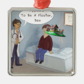 眼科医がパレードアイフローターを見つける メタルオーナメント (正面)