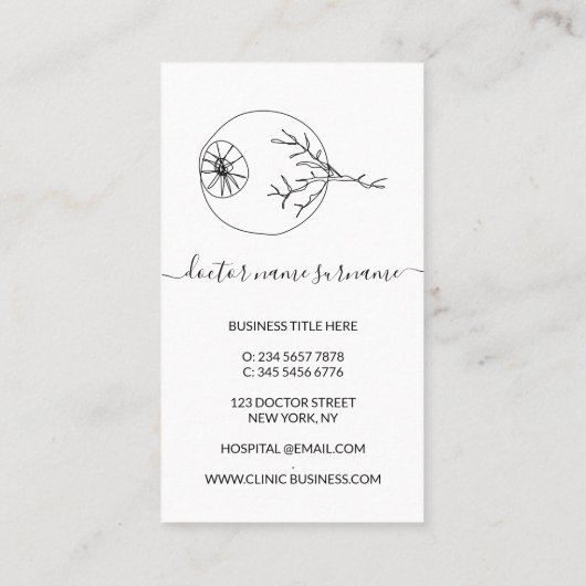 眼科医と眼科医 名刺 (裏面)