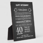 眼科医によるボス退職金 フォトプラーク (側面)