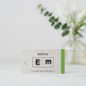 眼科医による眼科検眼法 名刺 (スタンド正面)