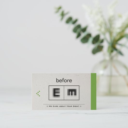 眼科医による眼科検眼法 名刺 (スタンド正面)