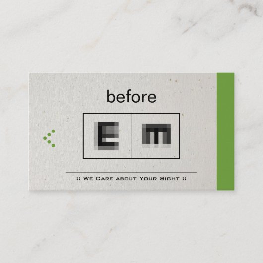 眼科医による眼科検眼法 名刺 (正面)