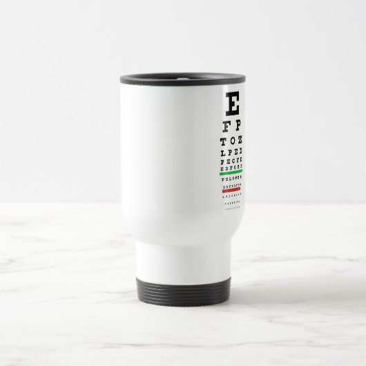 眼科医のためのSnellenの目の視野の図表 トラベルマグ (中央)