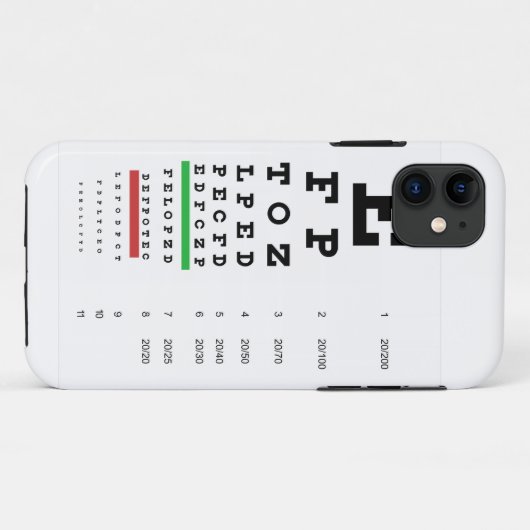 眼科医のためのSnellenの目の視野の図表 Case-Mate iPhoneケース (裏面(横))