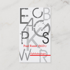 眼科医のアポイントメントの名刺 予約カード