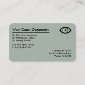 眼科医のモダン名刺 予約カード (正面)