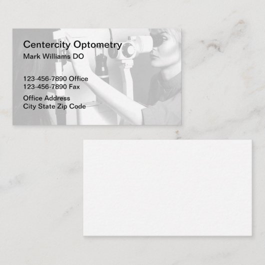 眼科医の医療用名刺 名刺 (正面/裏面)