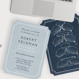 眼科医の卒業カード 招待状