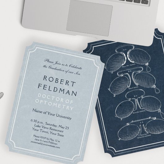 眼科医の卒業カード 招待状