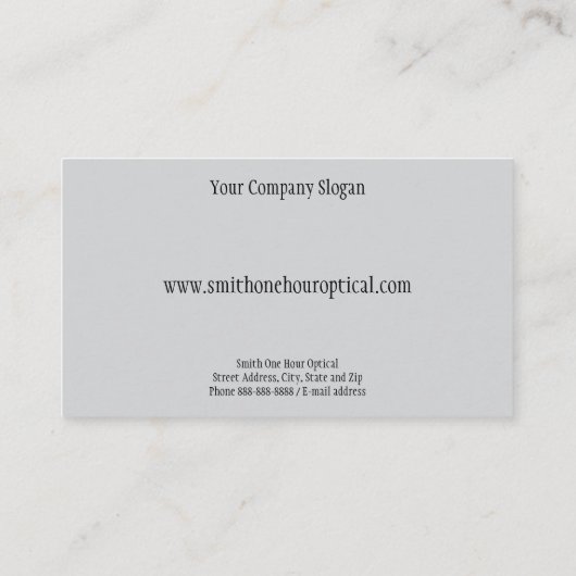 眼科医の名刺 名刺 (裏面)