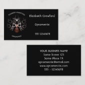 眼科医の検眼医の眼鏡技師テスト視野 名刺 (正面/裏面)