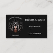 眼科医の検眼医の眼鏡技師テスト視野 名刺 (正面)