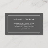 眼科医の白灰色メガネ 名刺 (裏面)