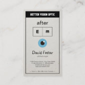 眼科医の眼科の検眼科医 名刺 (裏面)