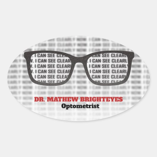 眼科医の眼科医 楕円形シール (正面)