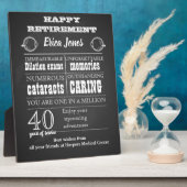 眼科医の退職ボス フォトプラーク (側面)