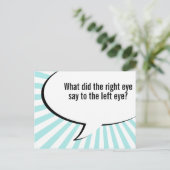 眼科医の鼻に関するジョーク ポストカード (スタンド正面)