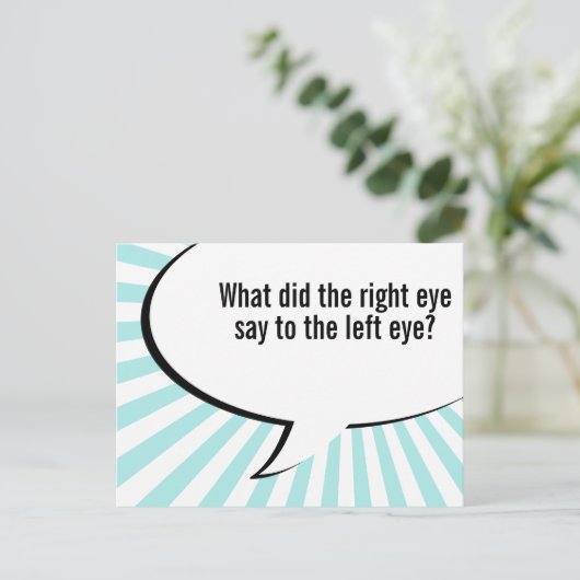 眼科医の鼻に関するジョーク ポストカード (スタンド正面)