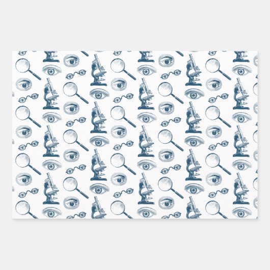 眼科医または法医科学者のおもしろいヴィンテージ ラッピングペーパーシート (正面3)