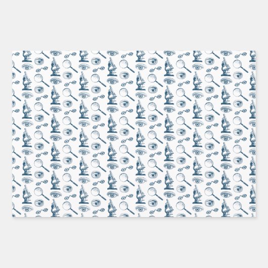 眼科医または法医科学者のおもしろいヴィンテージ ラッピングペーパーシート (正面2)