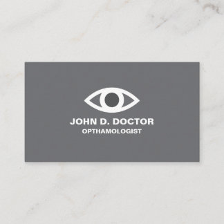 眼科医または眼科医のグレー名刺 名刺