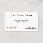 眼科医アポイントメント名刺 名刺 (正面)