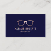 眼科医バラ金ゴールドアイウェアメガネ海軍 名刺 (正面)