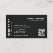 眼科医ブラックビジネスカード 名刺 (裏面)