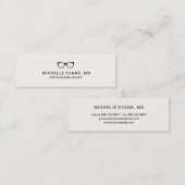 眼科医ブラックメガネのロゴ スキニー名刺 (正面/裏面)