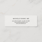 眼科医ブラックメガネのロゴ スキニー名刺 (裏面)