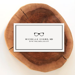 眼科医ブラック&アイボリー名刺 名刺