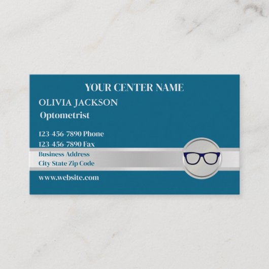 眼科医モダンによる眼鏡医気に視 名刺 (正面)