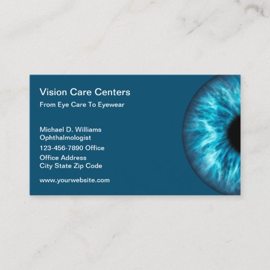眼科医気に眼服店 名刺 (正面)