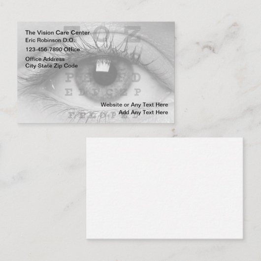眼科医気に視科 名刺 (正面/裏面)