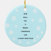 眼科医、アイスペシャリストクリスマスオーナメント セラミックオーナメント (裏面)