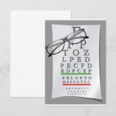 眼科医 チャート 招待状 (正面/裏面)