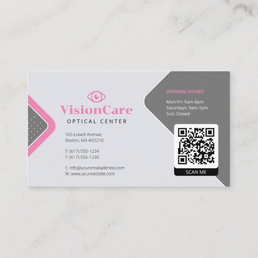 眼科医 | 光学中心 名刺 (裏面)