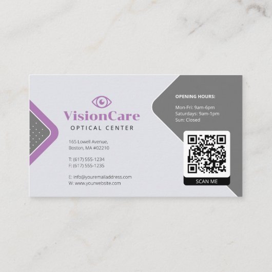 眼科医 | 光学中心 名刺 (裏面)