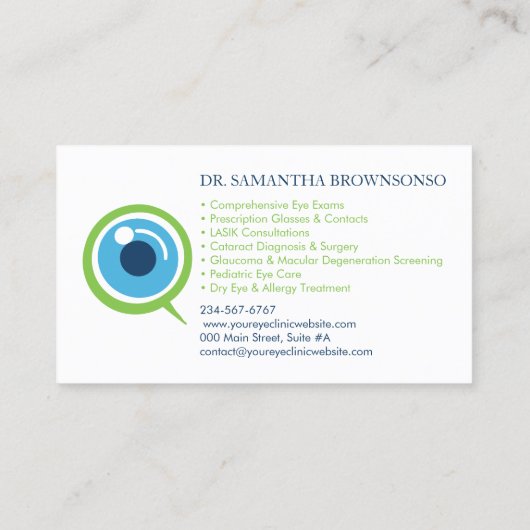 眼科医 名刺 (裏面)