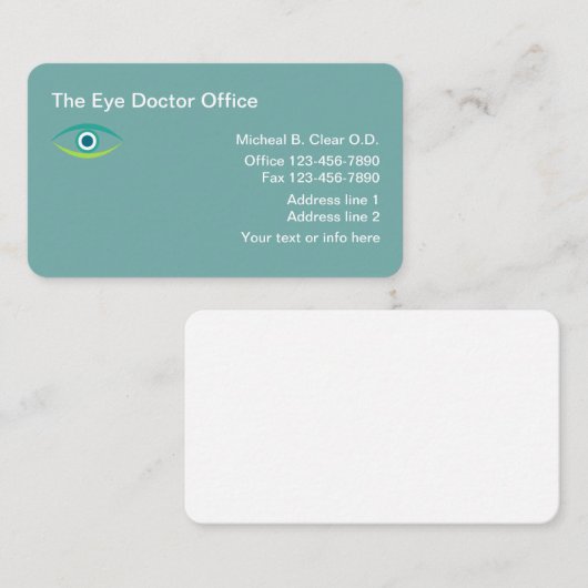 眼科医 名刺 (正面/裏面)