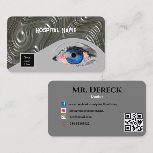 眼科医 名刺 (正面/裏面)