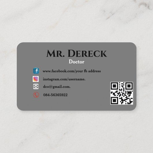 眼科医 名刺 (裏面)