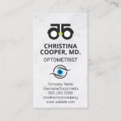 眼科医 | 眼科検査 | オプトメトリストロゴ 名刺 (正面)
